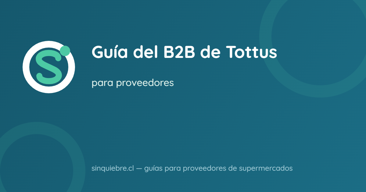 Guía del B2B de Tottus para proveedores