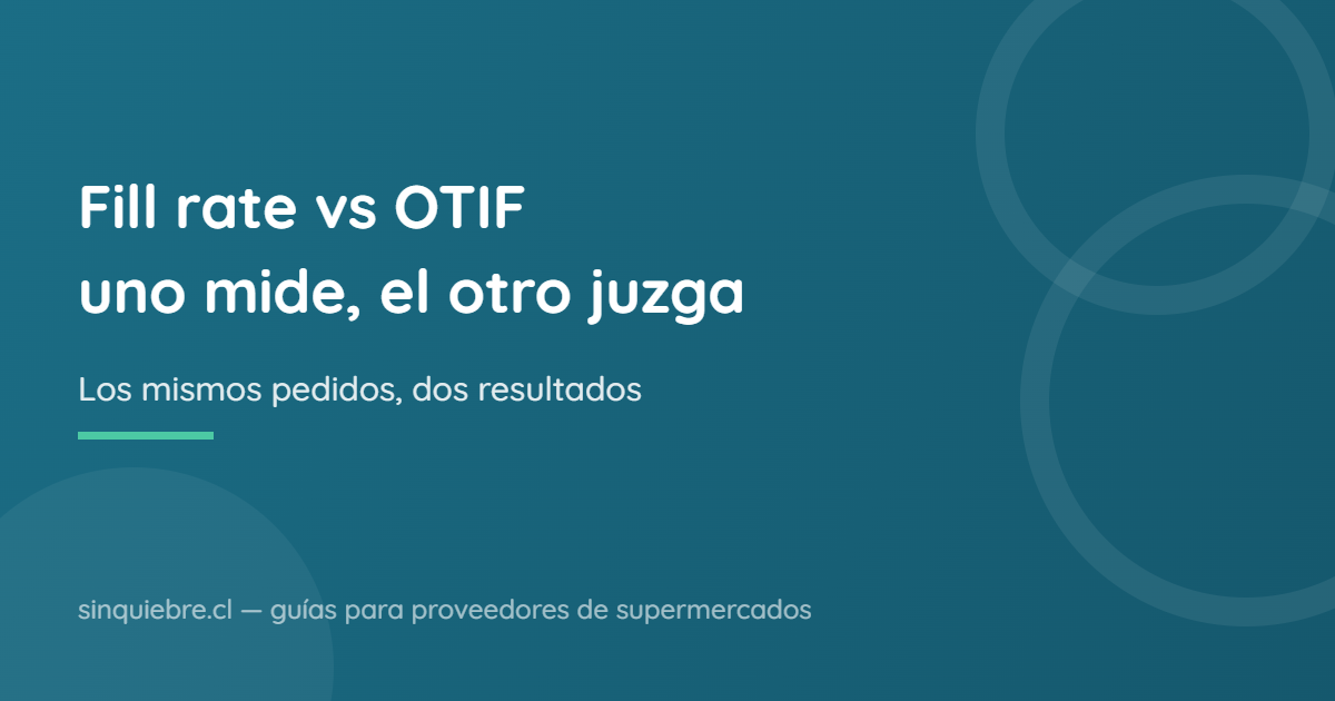 Fill rate vs OTIF: en qué se diferencian y cuál te exigen — guía para proveedores de supermercados