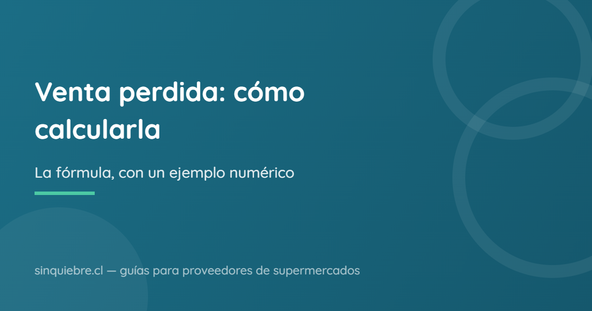 Venta perdida: cómo calcularla (con fórmula y ejemplo)